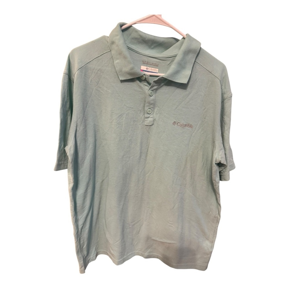 Columbia Green Polo Shirt Casual Knit